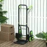 Carretilla Plegable para Escalera con Ruedas Carga 120kg Carretilla de Mano Portátil para Entrega Almacenes Verde - Ogal.Es