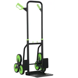 Carretilla Plegable para Escalera con Ruedas Carga 120kg Carretilla de Mano Portátil para Entrega Almacenes Verde - Ogal.Es