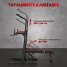 Estación de Musculación Plegable Altura Ajustable con Barra de Dominadas Banco Reclinable para Gimnasio Negro y ... - Ogal.Es