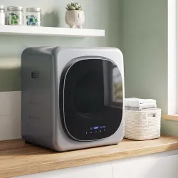 Secadora de Evacuación 3 kg 800W con Pantalla Táctil Control de Tiempo y Temperatura Función Antiarrugas Plata - Ogal.Es
