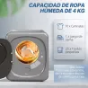 Secadora de Evacuación 3 kg 800W con Pantalla Táctil Control de Tiempo y Temperatura Función Antiarrugas Plata - Ogal.Es