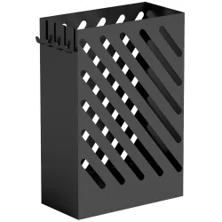Paragüero de Acero Galvanizado Soporte de Paraguas Estrecho con Bandeja de Goteo Extraíble 4 Ganchos 28x14x41 cm... - Ogal.Es