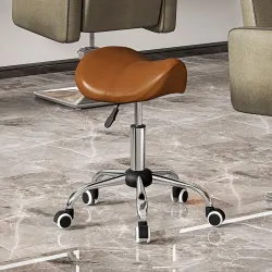 Taburete con Ruedas Taburete Giratoria con Altura Ajustable Taburete Cosmética Dentista Peluqueria 52x53x49-61cm... - Ogal.Es