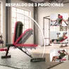 Banco de Pesas Plegable con Bandas de Resistencia Respaldo Ajustable Plano/Inclinación/Declive para Casa Gimnasi... - Ogal.Es