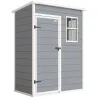 Caseta de Jardín Exterior 151x92x193 cm con Suelo Puerta Corredera y Techo Inclinado para Almacenar Herramientas... - Ogal.Es