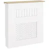 Cubre Radiadores 78x19x81 cm Cubierta para Radiador Diseño Moderno de Listones y Nido de Abeja Blanco - Ogal.Es