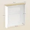 Cubre Radiadores 78x19x81 cm Cubierta para Radiador Diseño Moderno de Listones y Nido de Abeja Blanco - Ogal.Es