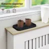 Cubre Radiadores 78x19x81 cm Cubierta para Radiador Diseño Moderno de Listones y Nido de Abeja Blanco - Ogal.Es