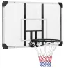 Canasta de Baloncesto de Pared Aro de Baloncesto con Red y Marco de Acero para Exterior 113x61x73 cm Blanco y Negro - Ogal.Es