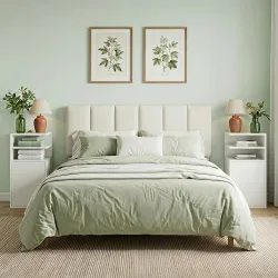 Juego de 2 Mesillas de Noche Dormitorio con Puerta Compartimentos Abiertos para Espacios Reducidos 25x30x60 cm B... - Ogal.Es