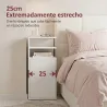 Juego de 2 Mesillas de Noche Dormitorio con Puerta Compartimentos Abiertos para Espacios Reducidos 25x30x60 cm B... - Ogal.Es