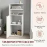 Juego de 2 Mesillas de Noche Dormitorio con Puerta Compartimentos Abiertos para Espacios Reducidos 25x30x60 cm B... - Ogal.Es