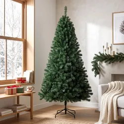 Árbol de Navidad Artificial 200 cm con 1000 Ramas Base Plegable Diseño por Secciones Fácil de Montar Verde - Ogal.Es