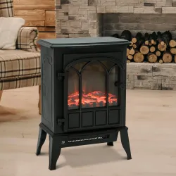 Chimenea Eléctrica 1000W/2000W Efecto de Llama Temperatura Ajustable y Protección Sobrecalentamiento para 15-30 ... - Ogal.Es