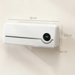 Calefactor Eléctrico Bajo Consumo de Pared 2000W con 3 Modos Pantalla LED Termostato Temporizador y Oscilación B... - Ogal.Es
