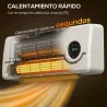 Calefactor Eléctrico Bajo Consumo de Pared 2000W con 3 Modos Pantalla LED Termostato Temporizador y Oscilación B... - Ogal.Es