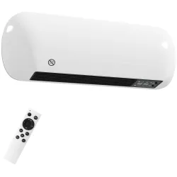 Calefactor Eléctrico de Pared 2000W con 3 Modos Pantalla LED Termostato Temporizador y Oscilación Blanco - Ogal.Es