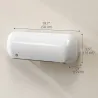 Calefactor Eléctrico de Pared 2000W con 3 Modos Pantalla LED Termostato Temporizador y Oscilación Blanco - Ogal.Es