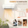 Calefactor Eléctrico de Pared 2000W con 3 Modos Pantalla LED Termostato Temporizador y Oscilación Blanco - Ogal.Es