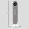 Calefactor Eléctrico Cerámico PTC 1300/2000W con Control Remoto 15–40 °C Oscilación de 45° Temporizador 12H Blanco - Ogal.Es