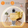 Calefactor Eléctrico Cerámico PTC 1300/2000W con Control Remoto 15–40 °C Oscilación de 45° Temporizador 12H Blanco - Ogal.Es