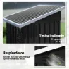 Caseta de Jardín Exterior Metálico 0,74 m² 107,5x91x185 cm con Techo Inclinado Puerta con Cerradura Ventilacione... - Ogal.Es
