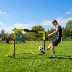 Portería de Fútbol Pop-Up Plegable Red Portátil con Bolsa de Transporte 4 Piquetas en U y Varillas de Fibra de V... - Ogal.Es