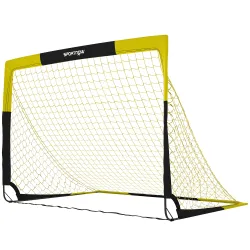 Portería de Fútbol Pop-Up Plegable Red Portátil con Bolsa de Transporte 4 Piquetas en U y Varillas de Fibra de V... - Ogal.Es