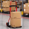 Carretilla Plegable con Mango Telescópico Ajustable Carga 60 kg Carretilla de Mano con Ruedas para Garaje Oficin... - Ogal.Es