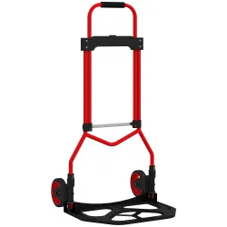 Carretilla Plegable con Mango Telescópico Ajustable Carga 60 kg Carretilla de Mano con Ruedas para Garaje Oficin... - Ogal.Es