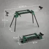 Soporte de Sierra Ingletadora Plegable Universal con 2 Rodillos de Apoyo Altura y Ancho Ajustable Carga 200 kg V... - Ogal.Es