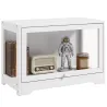 Vitrina Expositora para Colecciones con Puerta Abatible de Acrílico para Figuras de Decoración 59x30x40 cm Blanco - Ogal.Es