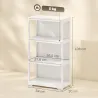 Vitrina Expositora para Colecciones de 3 Niveles con Puertas Abatibles de Acrílico para Figuras 59x30x106 cm Blanco - Ogal.Es
