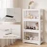 Vitrina Expositora para Colecciones de 3 Niveles con Puertas Abatibles de Acrílico para Figuras 59x30x106 cm Blanco - Ogal.Es