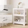 Vitrina Expositora para Colecciones de 2 Niveles con Puertas Abatibles de Acrílico para Figuras 59,5x30x73 cm Bl... - Ogal.Es