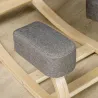 Silla Ergonómica de Rodillas con Cojines Acolchados Marco de Madera para una Mejor Postura Oficina Gris - Ogal.Es
