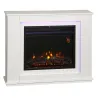 Chimenea Eléctrica 1000/2000W con Efecto de Llama de 5 Niveles de Brillo y 12 Colores para 30 ㎡ Blanco - Ogal.Es
