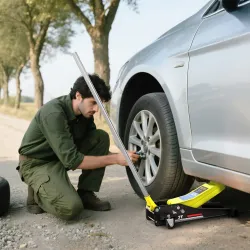 Gato Hidráulico para Coche 3T Altura de Elevación 75-505 mm con Bomba de Doble Pistón Ruedas Mango de Aluminio A... - Ogal.Es