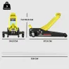 Gato Hidráulico para Coche 3T Altura de Elevación 75-505 mm con Bomba de Doble Pistón Ruedas Mango de Aluminio A... - Ogal.Es