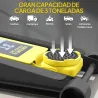 Gato Hidráulico para Coche 3T Altura de Elevación 75-505 mm con Bomba de Doble Pistón Ruedas Mango de Aluminio A... - Ogal.Es
