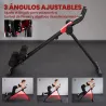 Máquina Abdominales Plegable con Monitor LCD para Entrenamiento de Cuerpo Completo en Casa Rojo y Negro - Ogal.Es