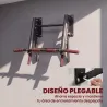 Barra de Dominadas para Pared Plegable con 3 Anillas para Bandas de Resistencia Agarres Antideslizantes Carga 12... - Ogal.Es