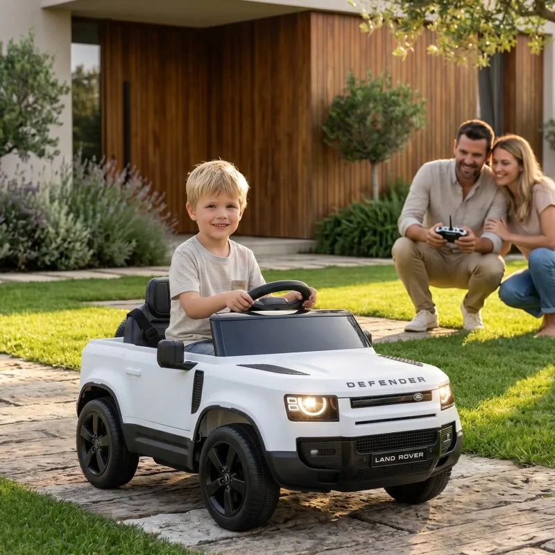 Coche Eléctrico SUV para Niños Land Rover Defender 12?V Mando a Distancia Suspensión Arranque Suave 2,7-4,5 km/h... - Ogal.Es