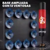 Saco de Boxeo de Pie para Adultos 156 cm con 12 Ventosas Absorción de Impactos para Kickboxing MMA Muay Thai Rojo - Ogal.Es