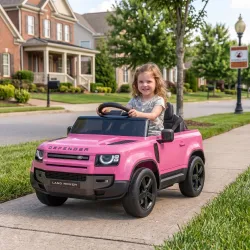 Coche Eléctrico SUV para Niños Land Rover Defender 12?V Mando a Distancia Suspensión Arranque Suave 2,7-4,5 km/h... - Ogal.Es
