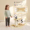 Caballito Balancín para Bebés Caballo Balancín con Base de Madera y Respaldo para Niños de 1,5 a 3 Años Negro y ... - Ogal.Es