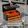 Maletín de Herramientas Resistente con 2 Cajones y Asa de Transporte Caja para Hogar y Taller Naranja - Ogal.Es
