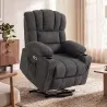 Sillón Relax Reclinable Eléctrico Levanta Personas Masaje Vibratorio y Calor Asiento Ancho USB-C USB-A Bolsillos... - Ogal.Es