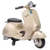 Moto Eléctrica para Niños Licencia VESPA Arranque Suave Ruedines Desmontables Luz Delantera Música, Bocina USB B... - Ogal.Es