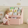 Librería Infantil de 4 Niveles Estantería para Libros Infantil con 3 Estantes y 1 Cajón con Ruedas 62,5x30x70 cm... - Ogal.Es